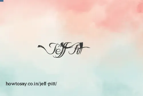 Jeff Pitt