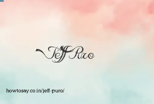 Jeff Puro