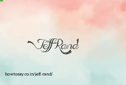 Jeff Rand
