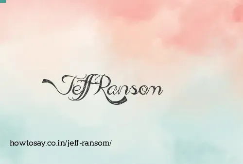Jeff Ransom