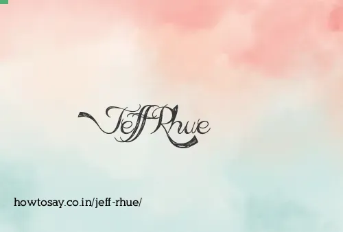 Jeff Rhue