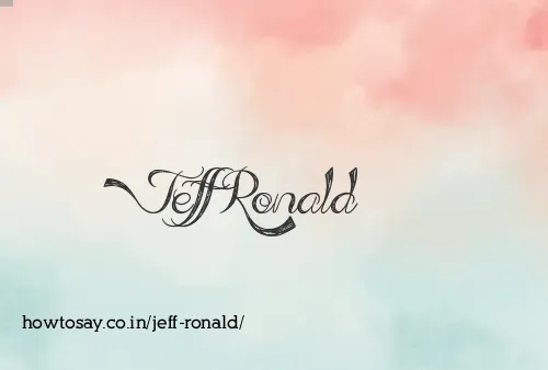 Jeff Ronald