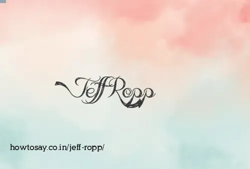 Jeff Ropp