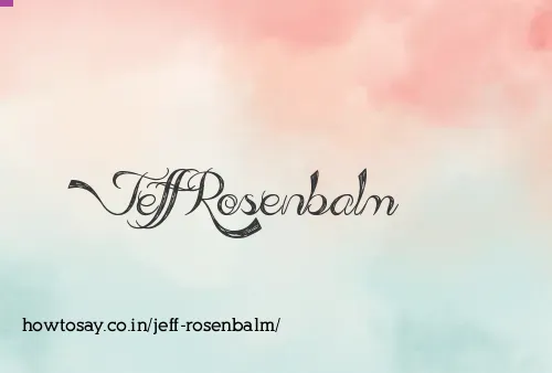 Jeff Rosenbalm