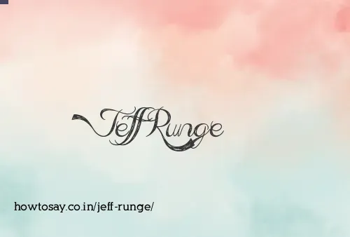 Jeff Runge