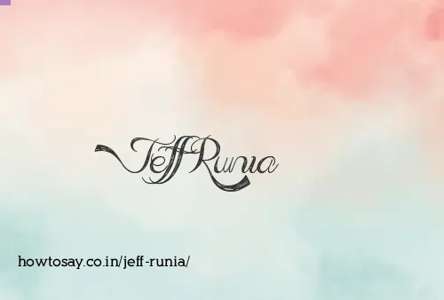 Jeff Runia