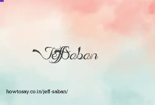 Jeff Saban