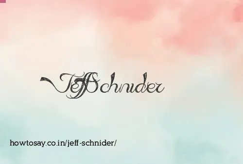 Jeff Schnider