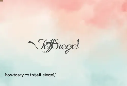 Jeff Siegel
