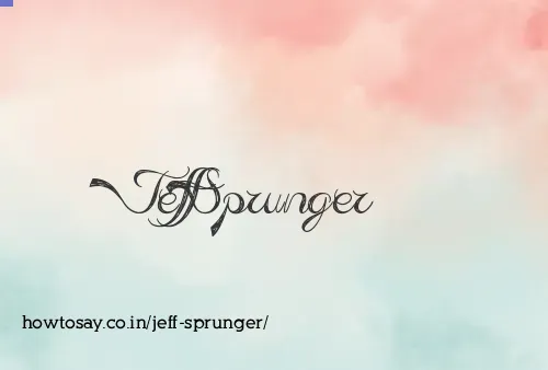 Jeff Sprunger