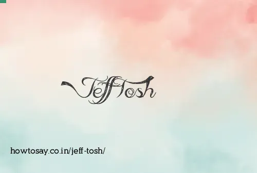 Jeff Tosh