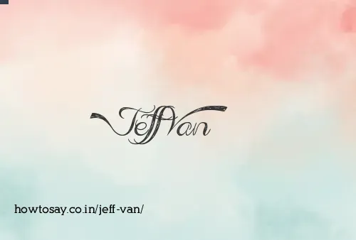 Jeff Van