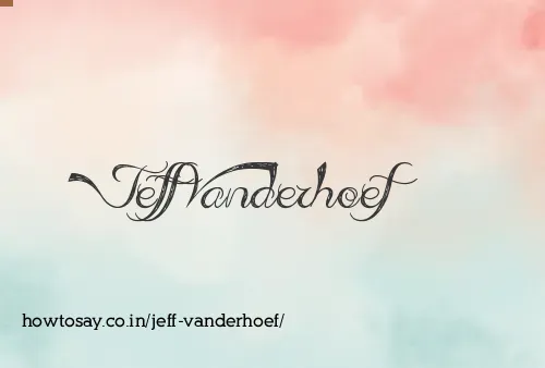 Jeff Vanderhoef