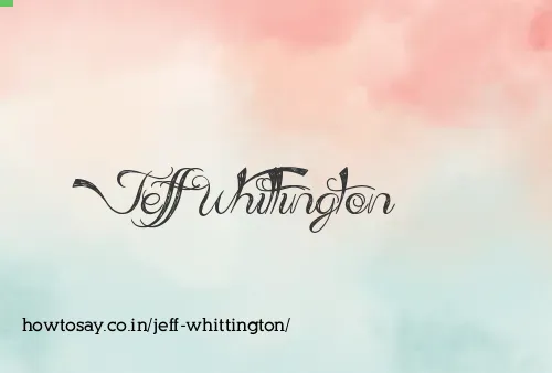 Jeff Whittington