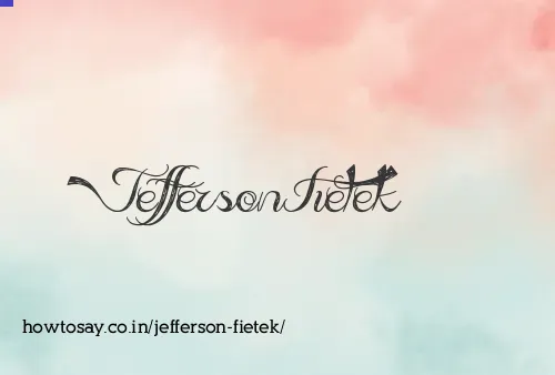 Jefferson Fietek