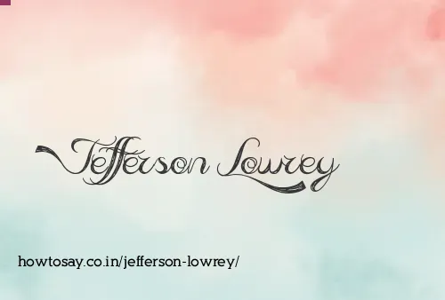 Jefferson Lowrey