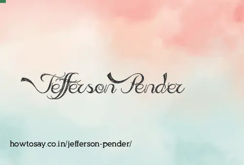 Jefferson Pender