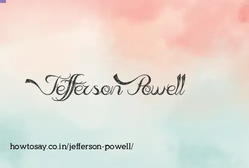 Jefferson Powell