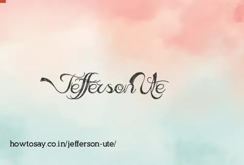 Jefferson Ute