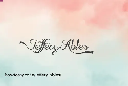 Jeffery Ables