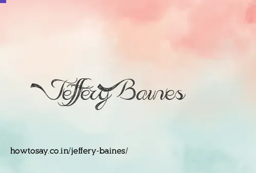 Jeffery Baines