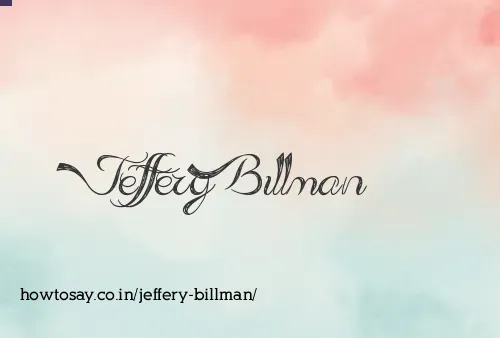 Jeffery Billman