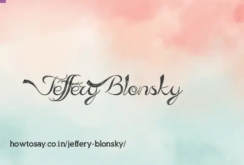 Jeffery Blonsky