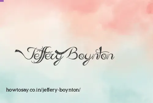 Jeffery Boynton