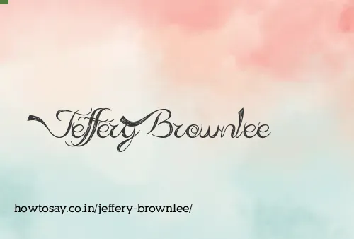 Jeffery Brownlee