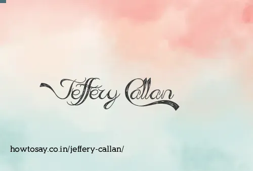 Jeffery Callan