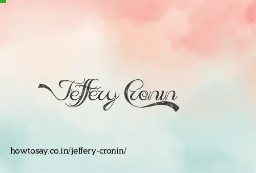 Jeffery Cronin
