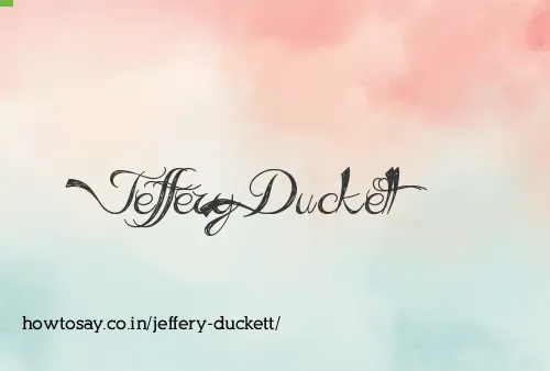 Jeffery Duckett