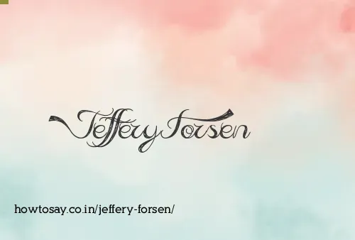 Jeffery Forsen
