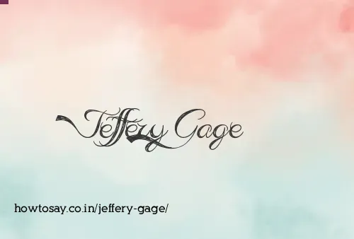 Jeffery Gage