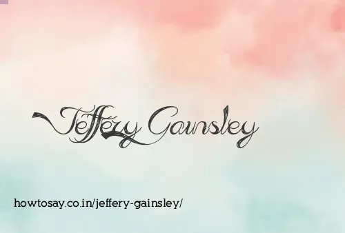 Jeffery Gainsley