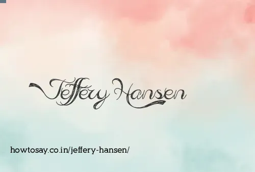Jeffery Hansen
