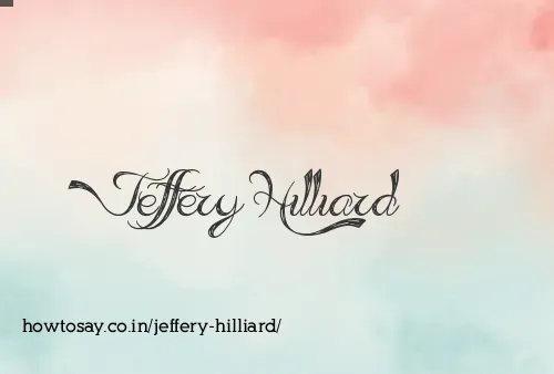 Jeffery Hilliard