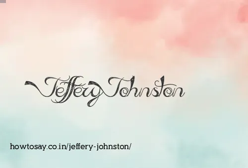 Jeffery Johnston