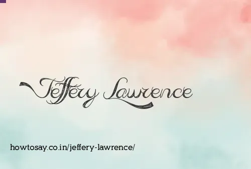 Jeffery Lawrence