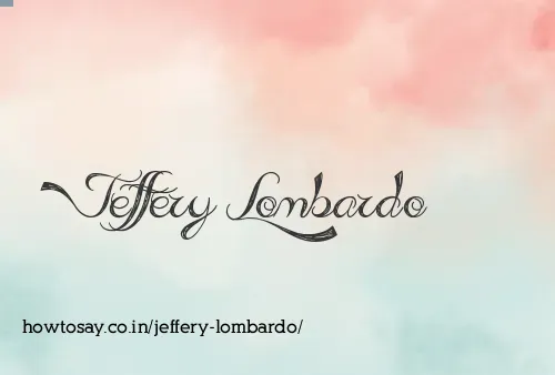 Jeffery Lombardo