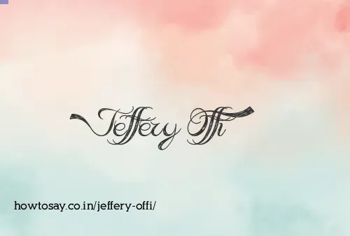 Jeffery Offi
