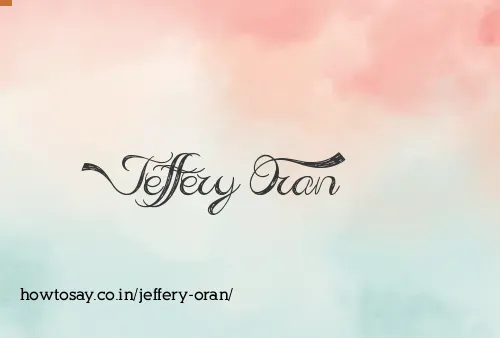 Jeffery Oran