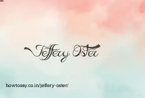 Jeffery Oster