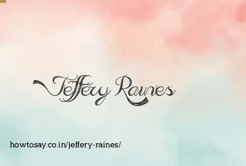 Jeffery Raines