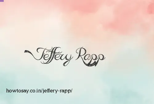 Jeffery Rapp