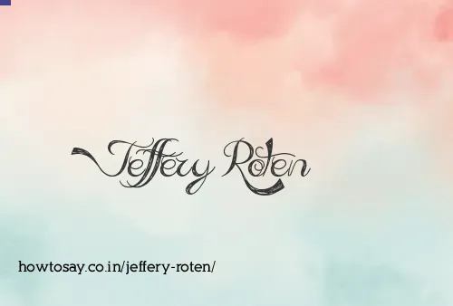 Jeffery Roten