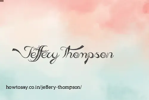 Jeffery Thompson