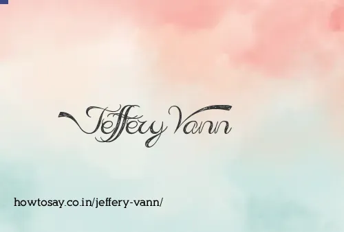Jeffery Vann