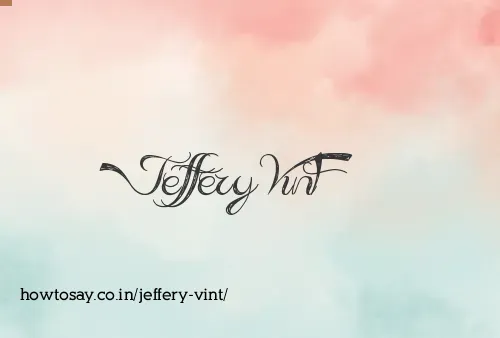 Jeffery Vint