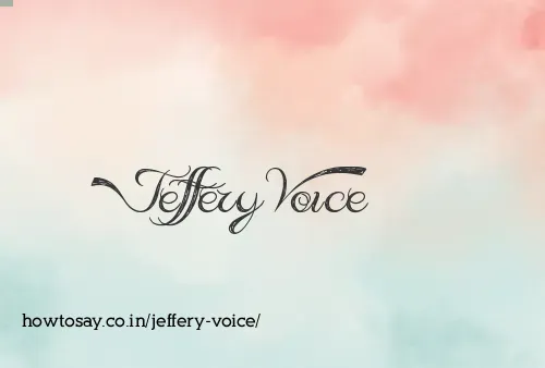 Jeffery Voice